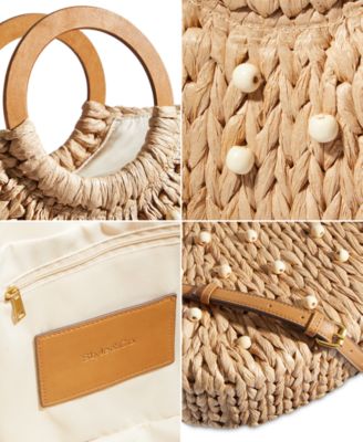Straw Tote Crossbody, Exclusively at Macy's 