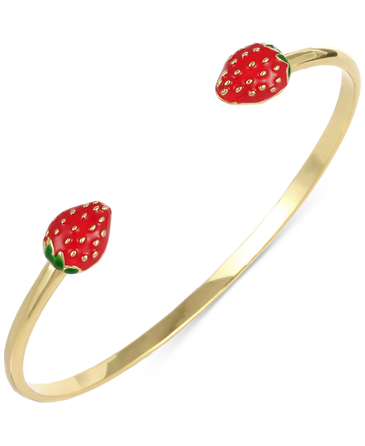 Shop Macy's Flower Show Strawberry Cuff Bracelet, Created For  In Gold