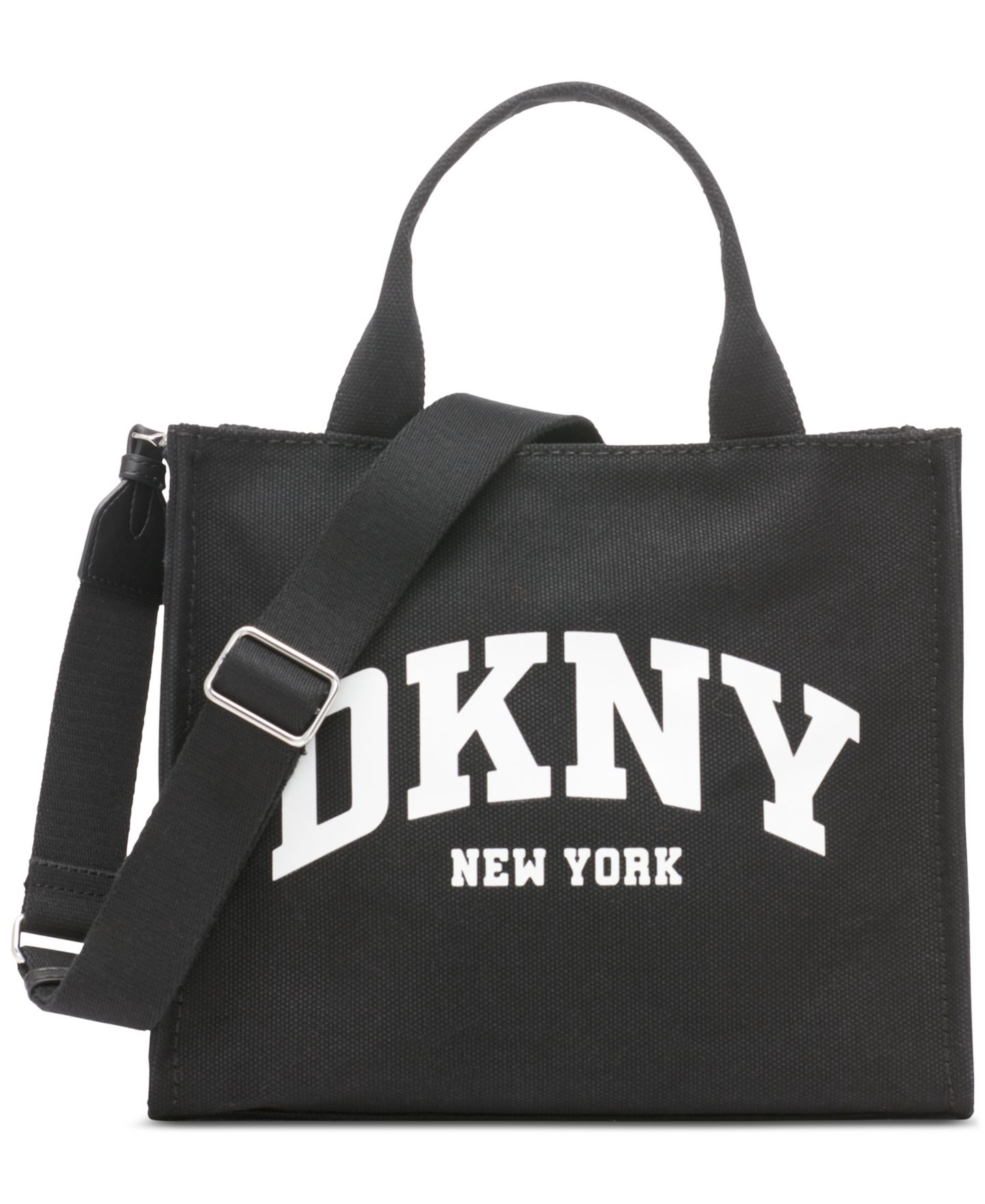 Женская сумка DKNY Hadlee Canvas Medium Tote, цвет: Чёрный — фото 1