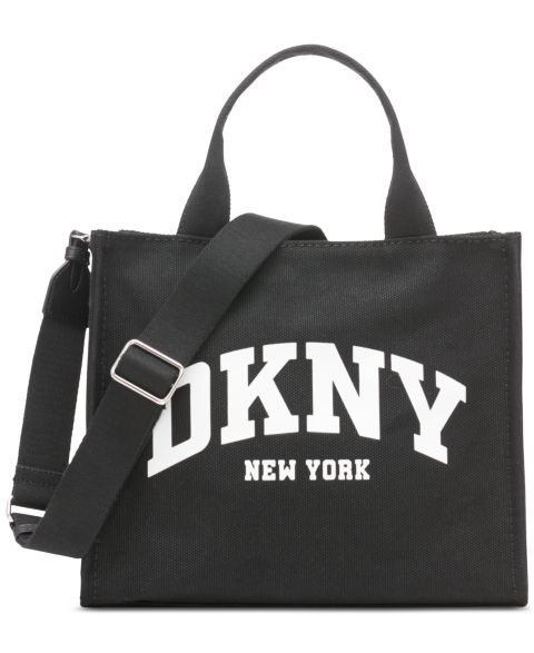 Женская сумка DKNY Hadlee Canvas Medium Tote, цвет: Чёрный