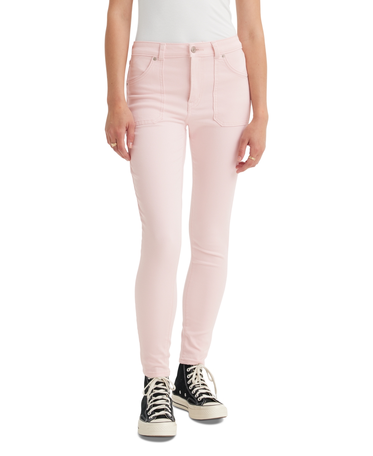Levi's Women's 721 High Rise Slim-fit Skinny Utility Jeans In Mauve Chalk
