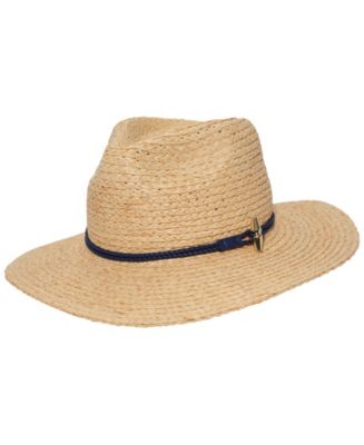 Lauren Ralph Lauren Raffia Fedora with Braided Band Hat - Macy's