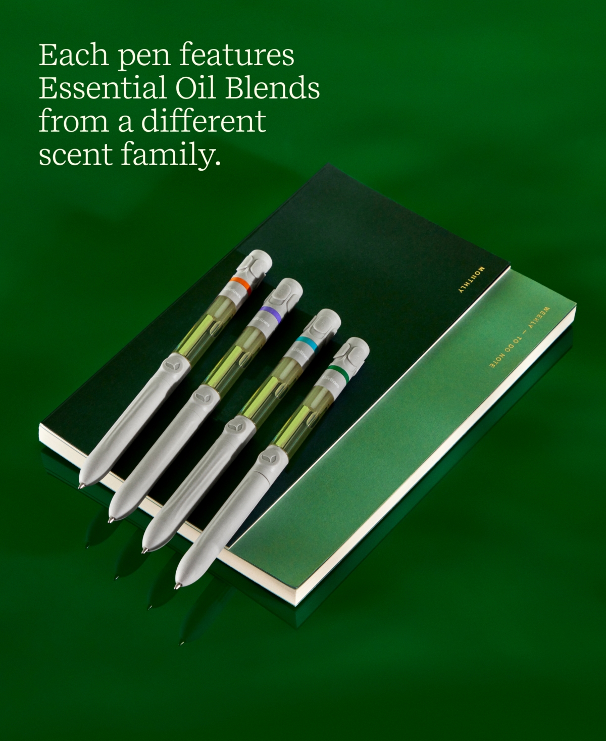 Shop Lifelines Pen Diffuser Set With Assorted Essential Oil Blends, 4 Pack In Multi Colored