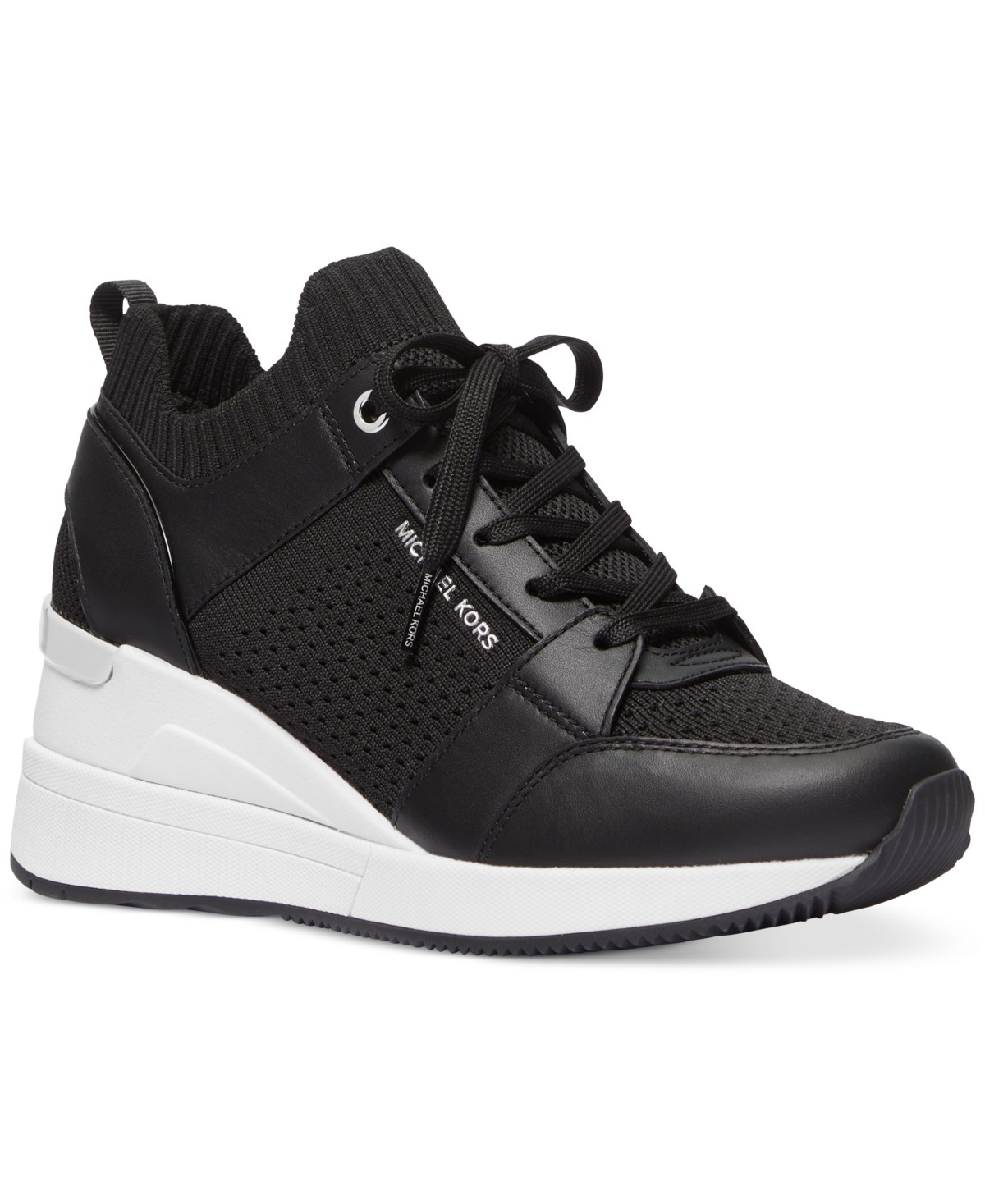 MICHAEL KORS MICHAEL MICHAEL KORS WOMEN'S GEORGIE KNIT LACE-UP TRAINER SNEAKERS 