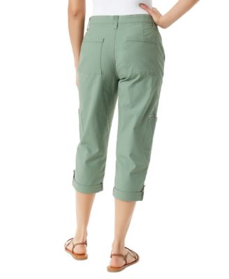 Women's Adjustable-Hem Cargo Capri Pants