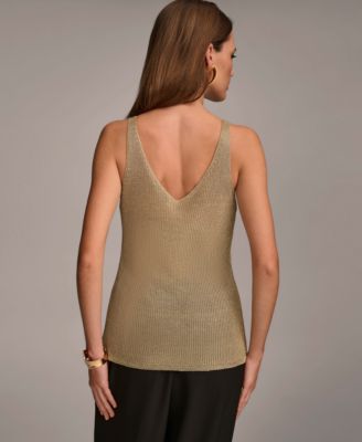 Women's Metallic-Knit Tank Top