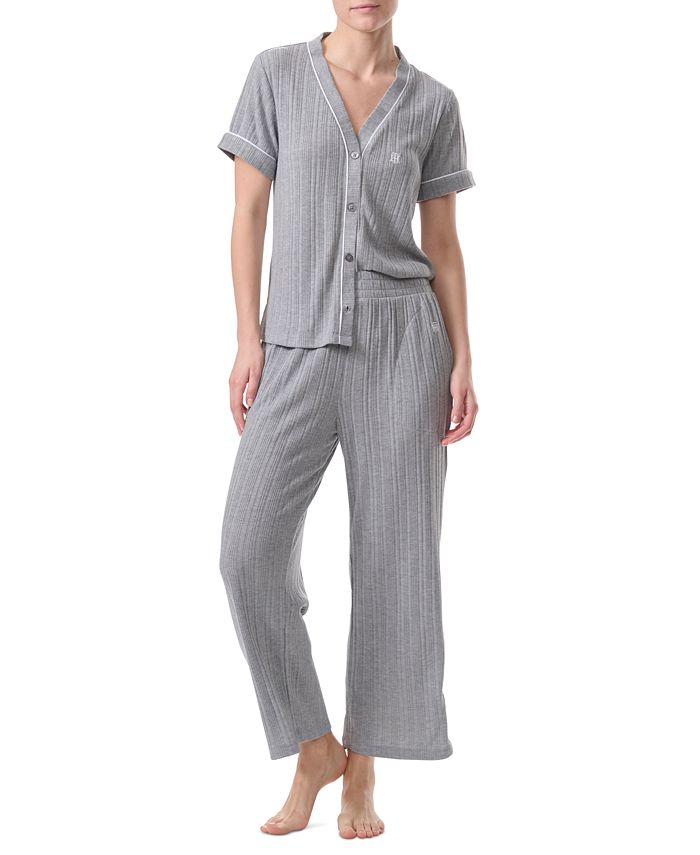 Tommy Hilfiger Women's 2-Pc. Short-Sleeve Pajamas Set - Macy's