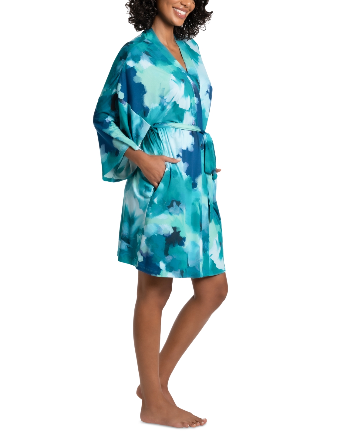 Linea Donatella Women's Clement Printed Wrap Robe