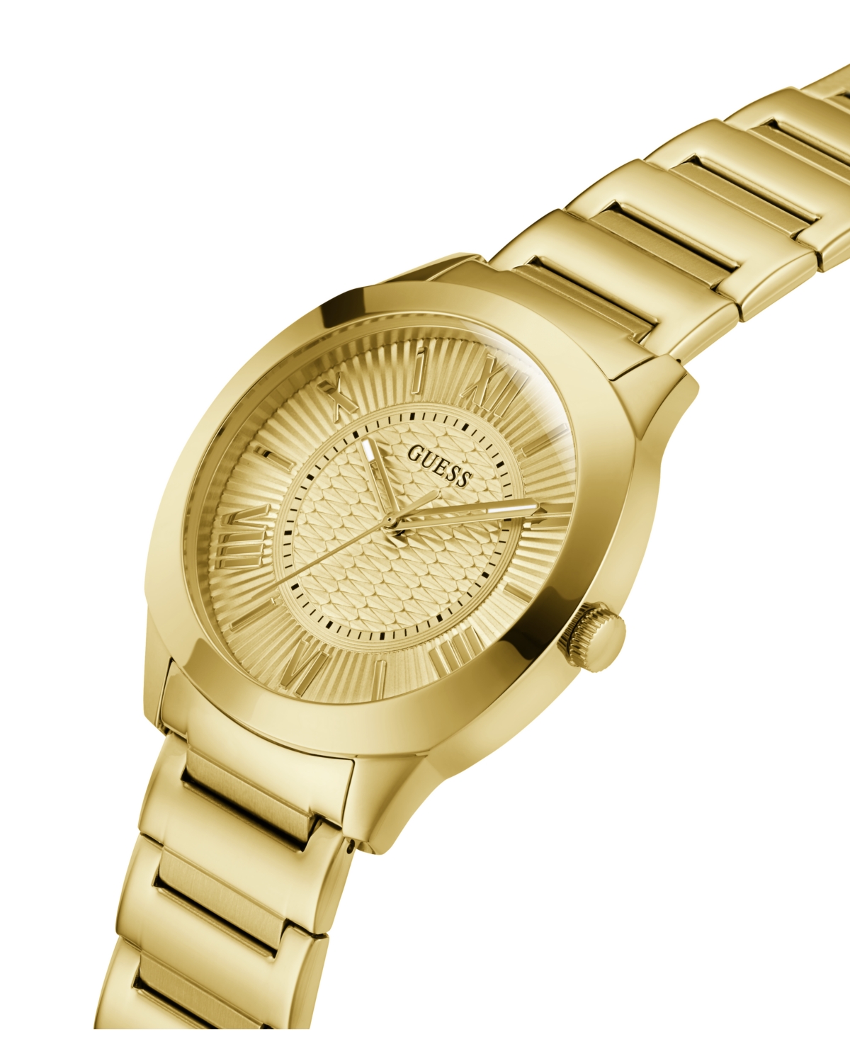 Shop Guess Men's Analog Gold-tone 100% Steel Watch 44mm