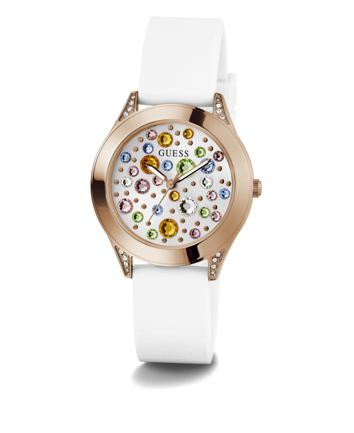 Shop Guess Women's Analog White Silicone Watch 34mm
