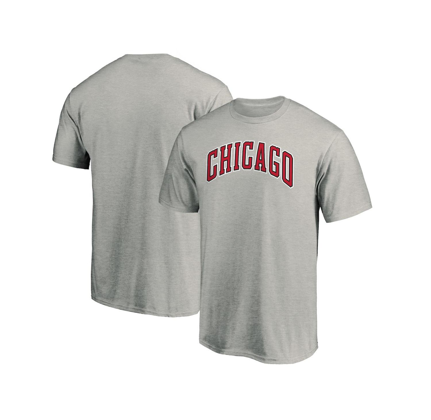 Men's Heathered Gray Chicago Bulls Alternate Logo T-shirt