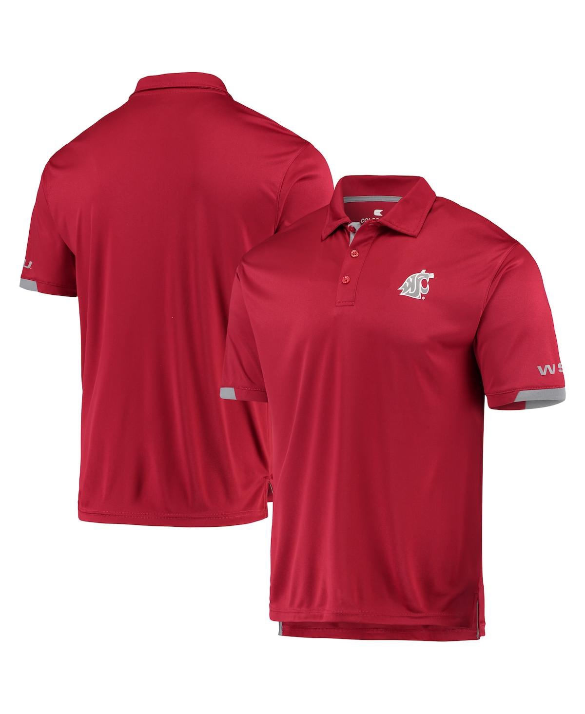 COLOSSEUM MEN'S COLOSSEUM CRIMSON WASHINGTON STATE COUGARS SANTRY LIGHTWEIGHT POLO SHIRT