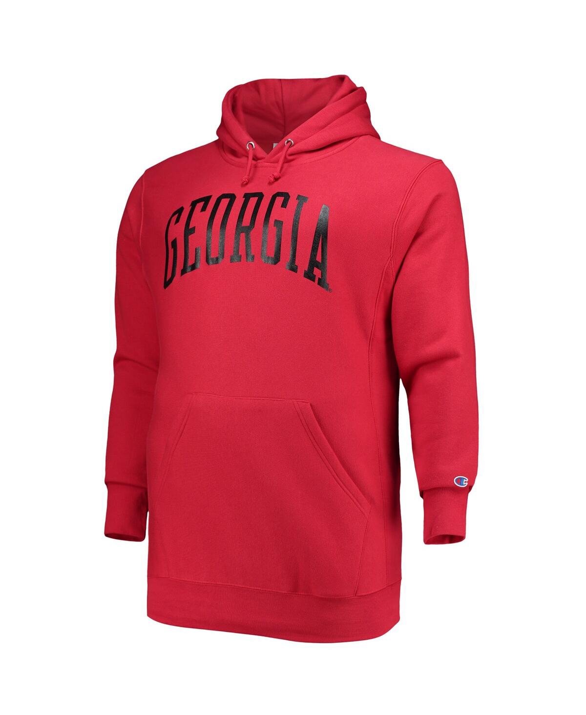 Shop Champion Men's  Red Georgia Bulldogs Big And Tall Reverse Weave Fleece Pullover Hoodie Sweatshirt