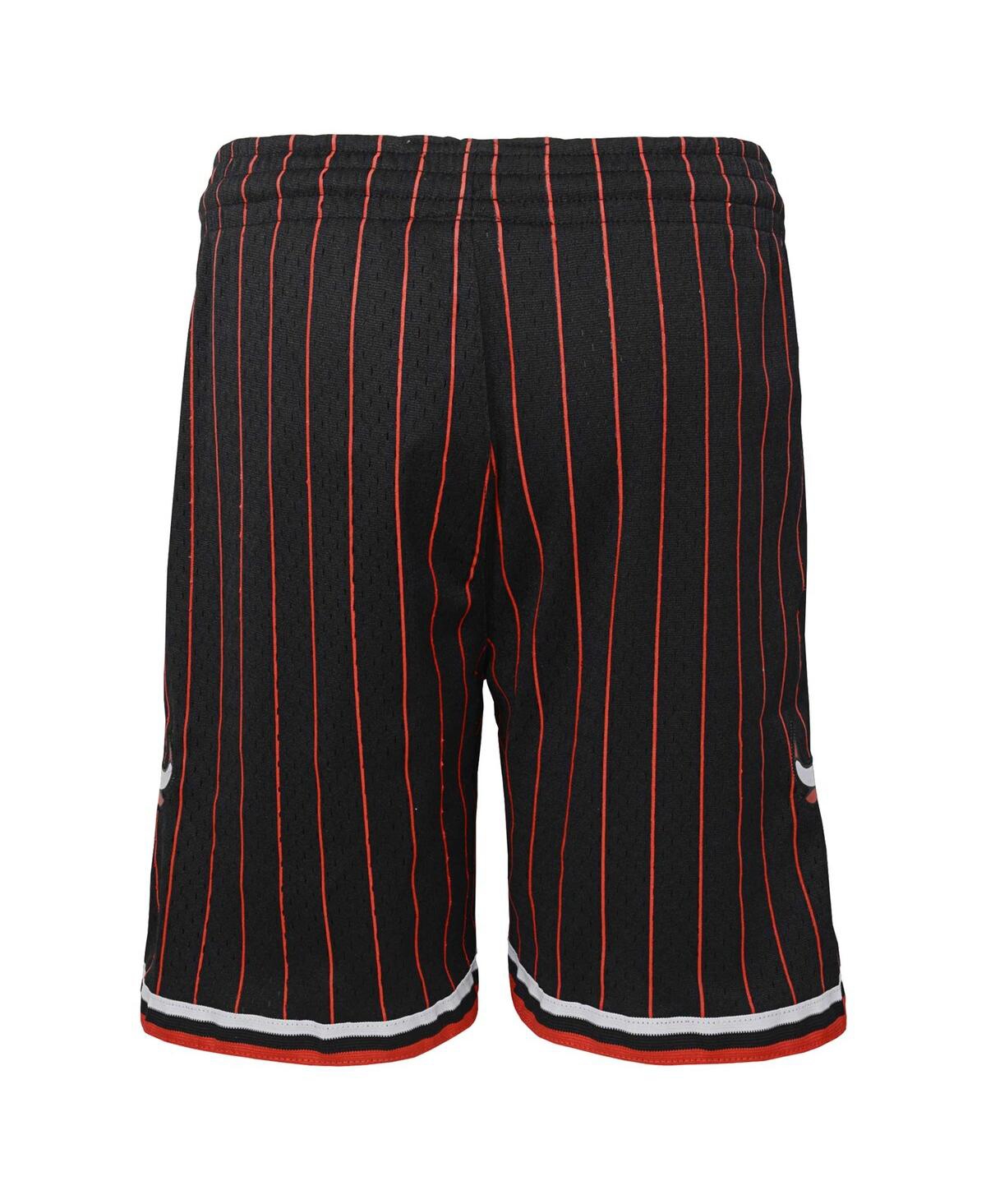 Mitchell & Ness Big Boys  Black Chicago Bulls Hardwood Classics Swingman Shorts In Black
