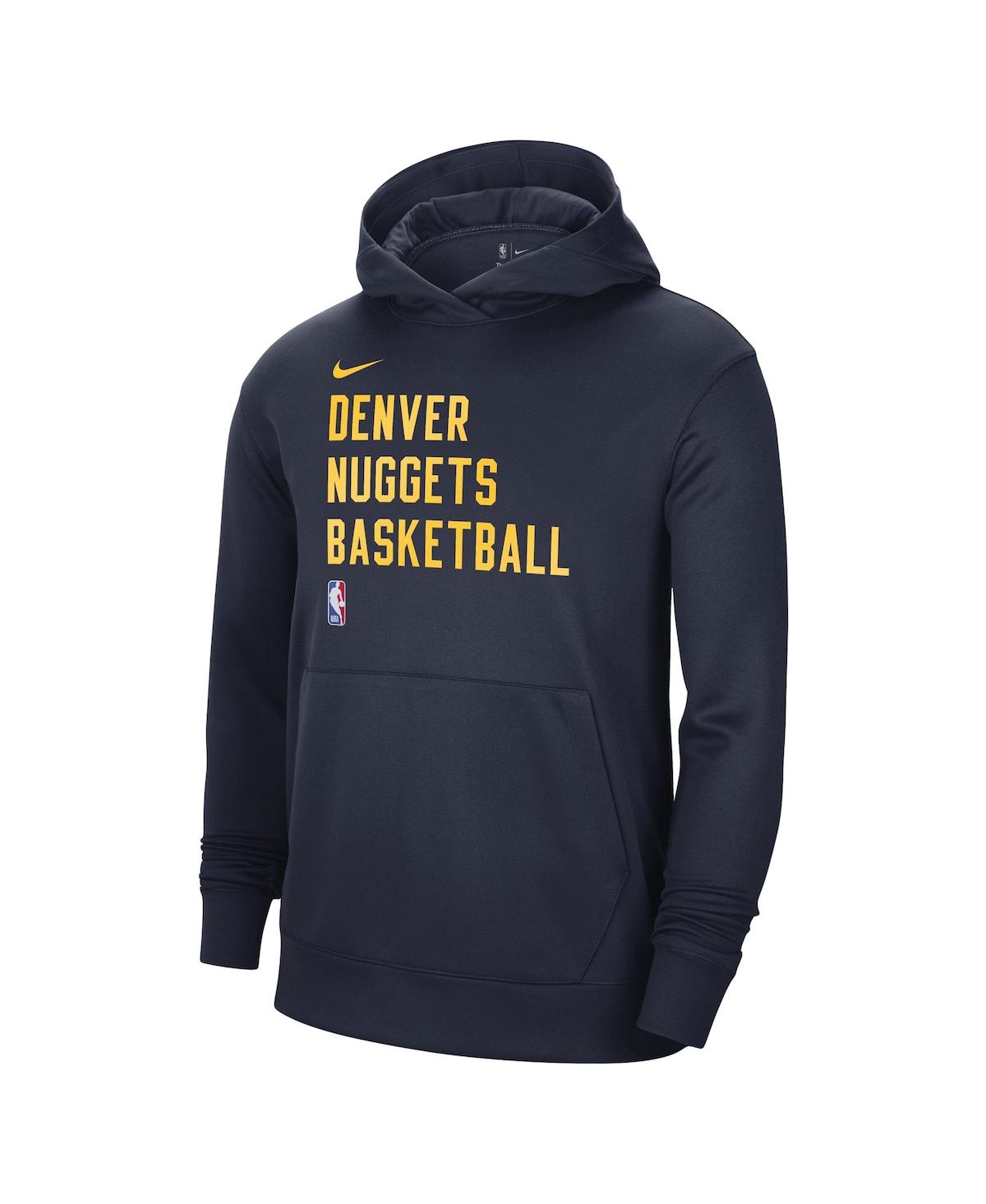 Men's and Women's NikeDenver Nuggets 2023/24 Performance Spotlight On-Court Practice Pullover Hoodie - Navy