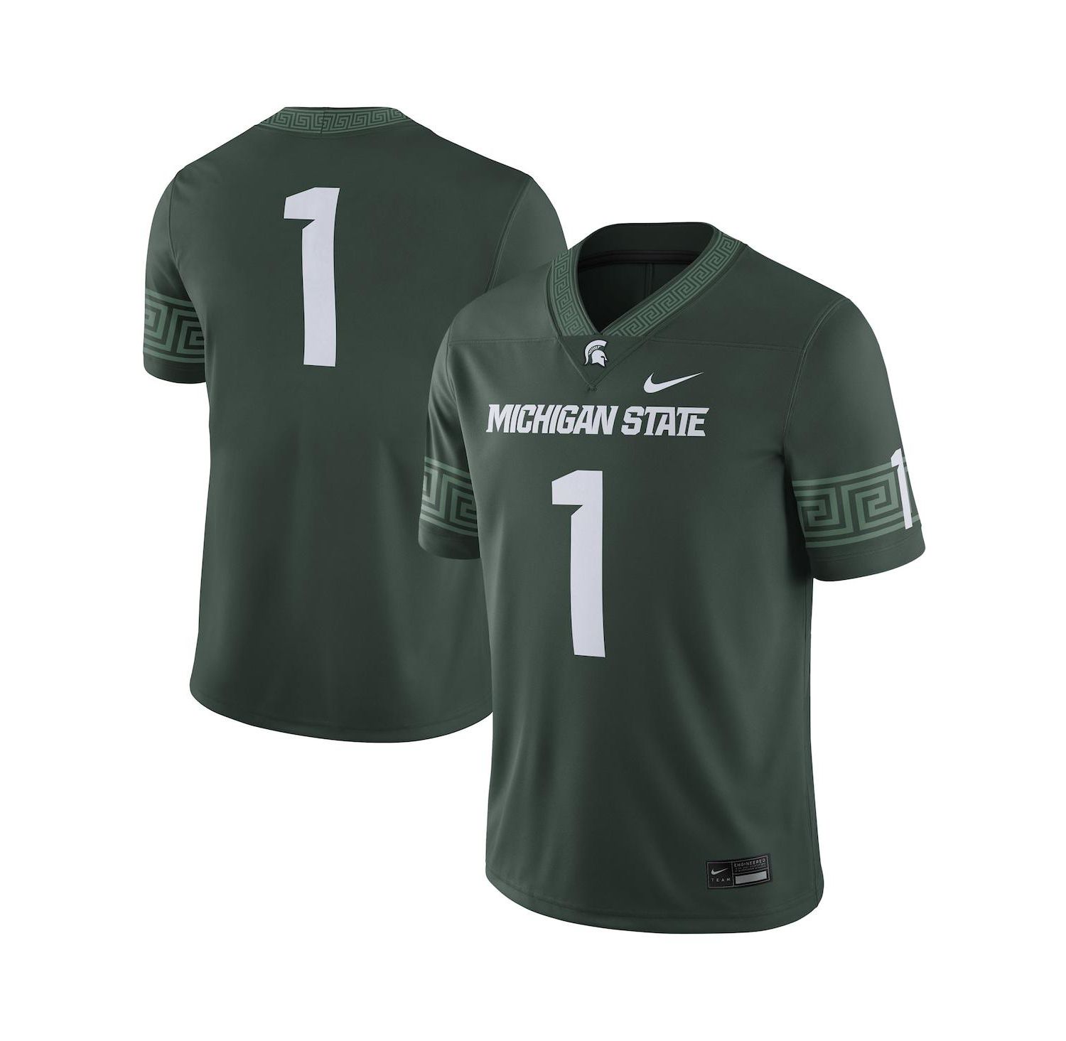 Men's #1 Michigan State Spartans Football Game Jersey