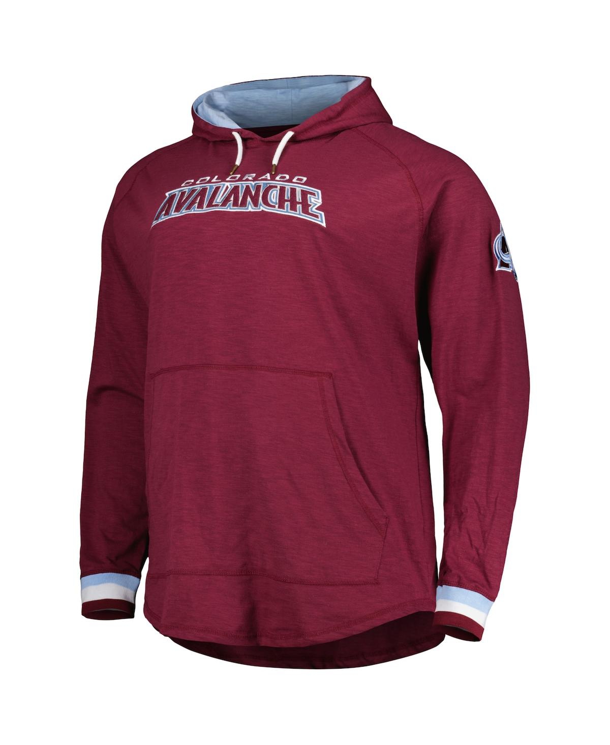 Shop Mitchell & Ness Men's  Burgundy Colorado Avalanche Big And Tall Legendary Raglan Pullover Hoodie