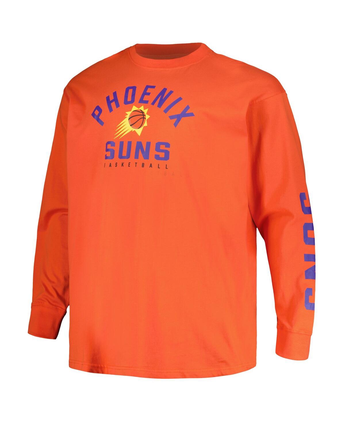 Shop Fanatics Men's  Purple, Orange Phoenix Suns Big And Tall Short Sleeve And Long Sleeve T-shirt Set In Purple,orange