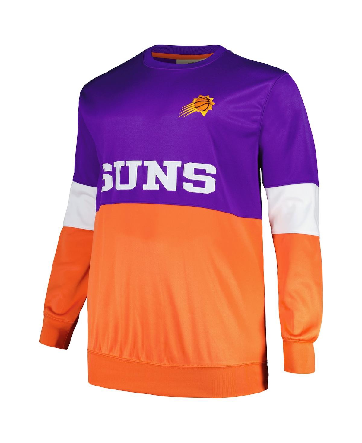 Men's Fanatics Orange Phoenix Suns Big and Tall Split Pullover Sweatshirt - Orange