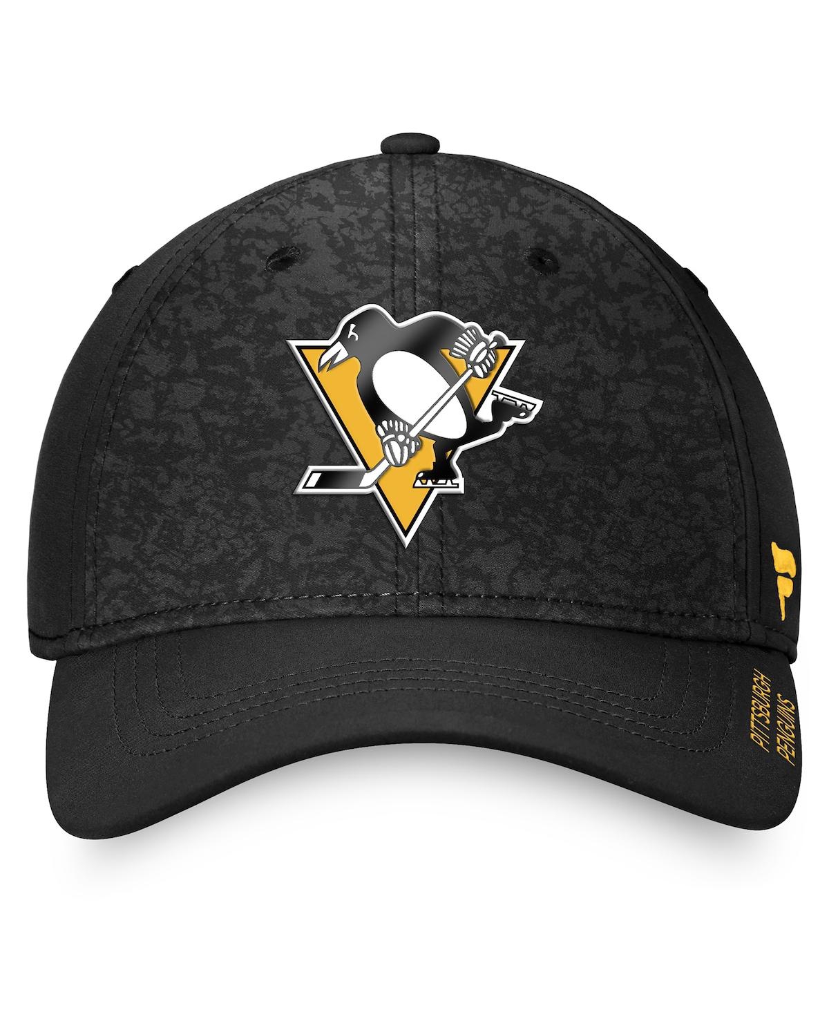 Shop Fanatics Men's  Black Pittsburgh Penguins Authentic Pro Rink Flex Hat