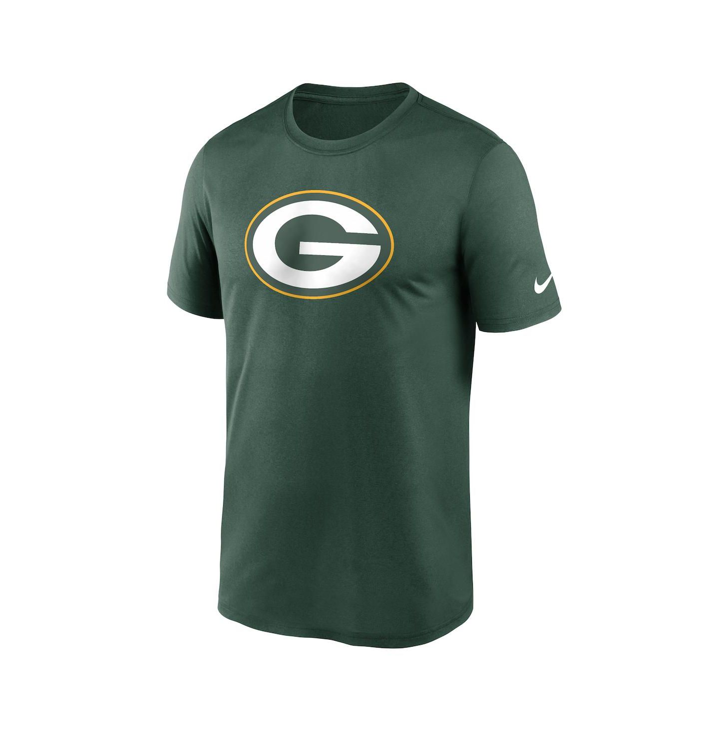 Мужская футболка Nike Green Green Bay Packers Legend Logo Performance — фото 3