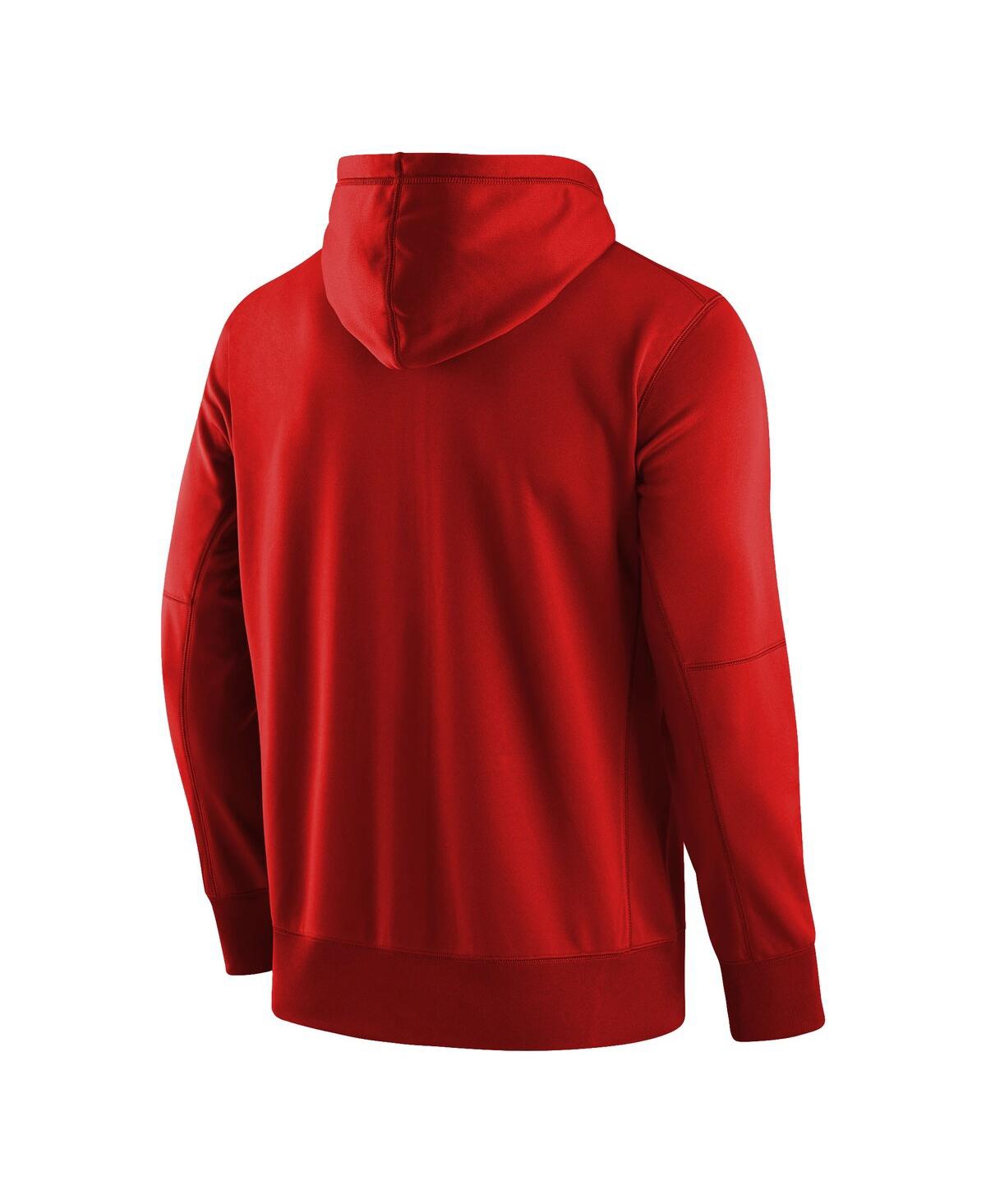 Men's NikeGeorgia Bulldogs Alternate Logo Stack Therma Performance Full-Zip Hoodie - Red