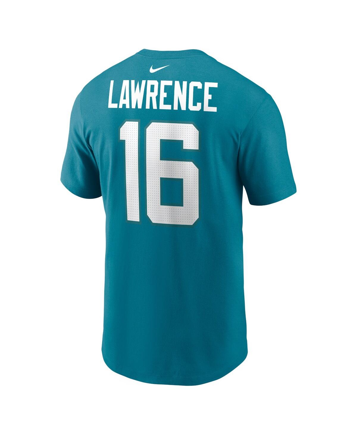 Nike Men's  Trevor Lawrence Teal Jacksonville Jaguars Player Name And Number T-shirt In Teal