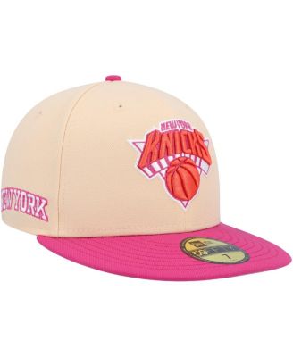 Men's New Era Orange, Pink New York Knicks Passion Mango 59FIFTY Fitted ...