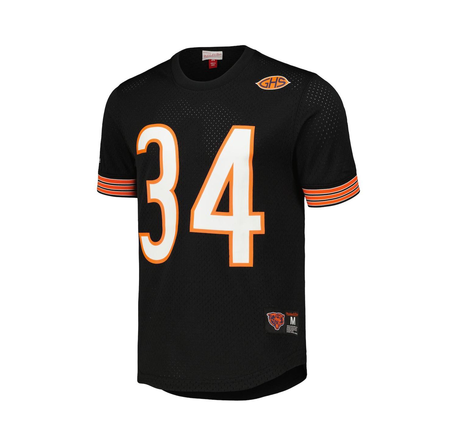 Men's Walter Payton Black Chicago Bears Retired Player Name and Number Mesh Top