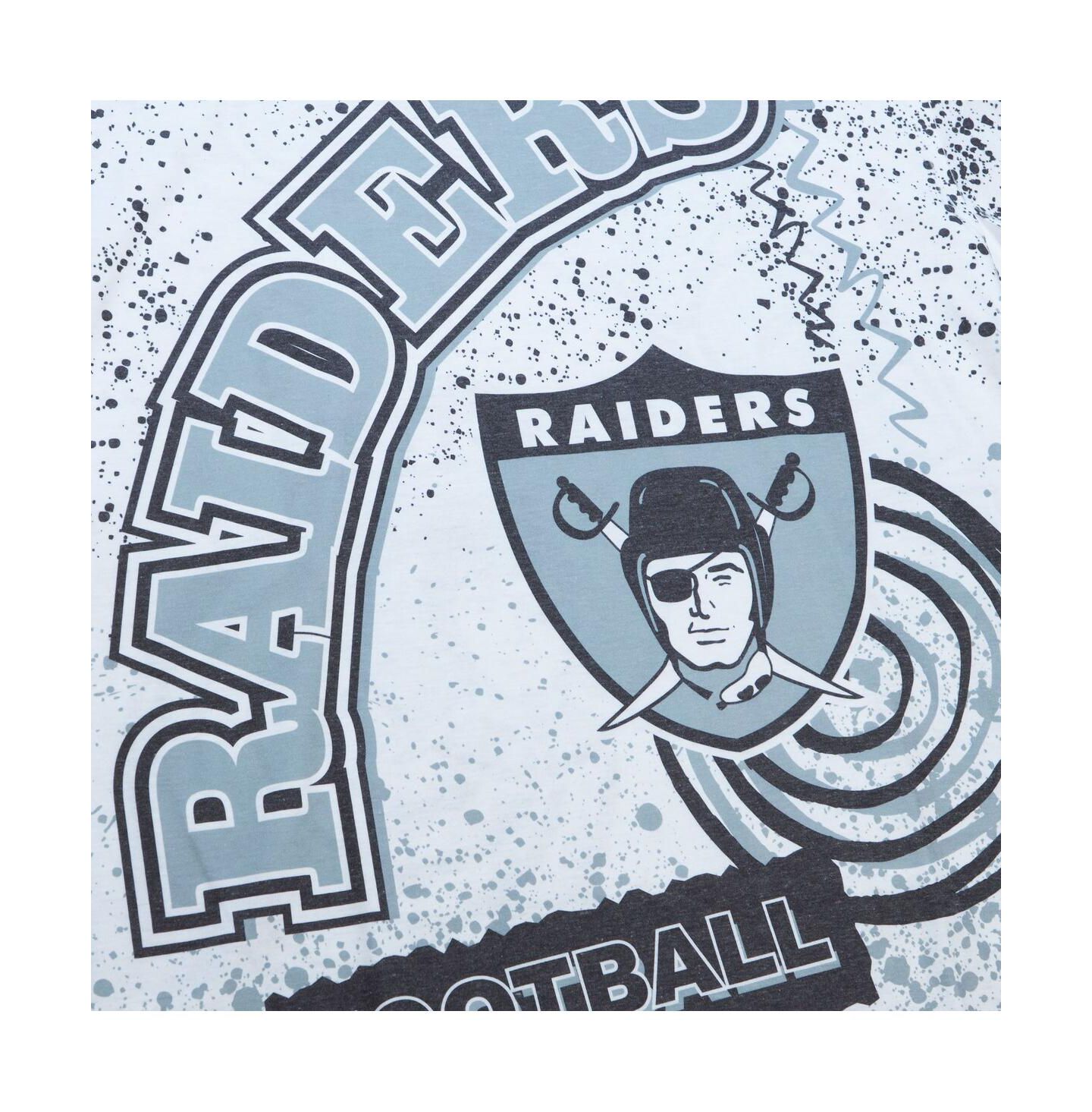 Мужская футболка Mitchell & Ness White Las Vegas Raiders Team Burst Sublimated — фото 4