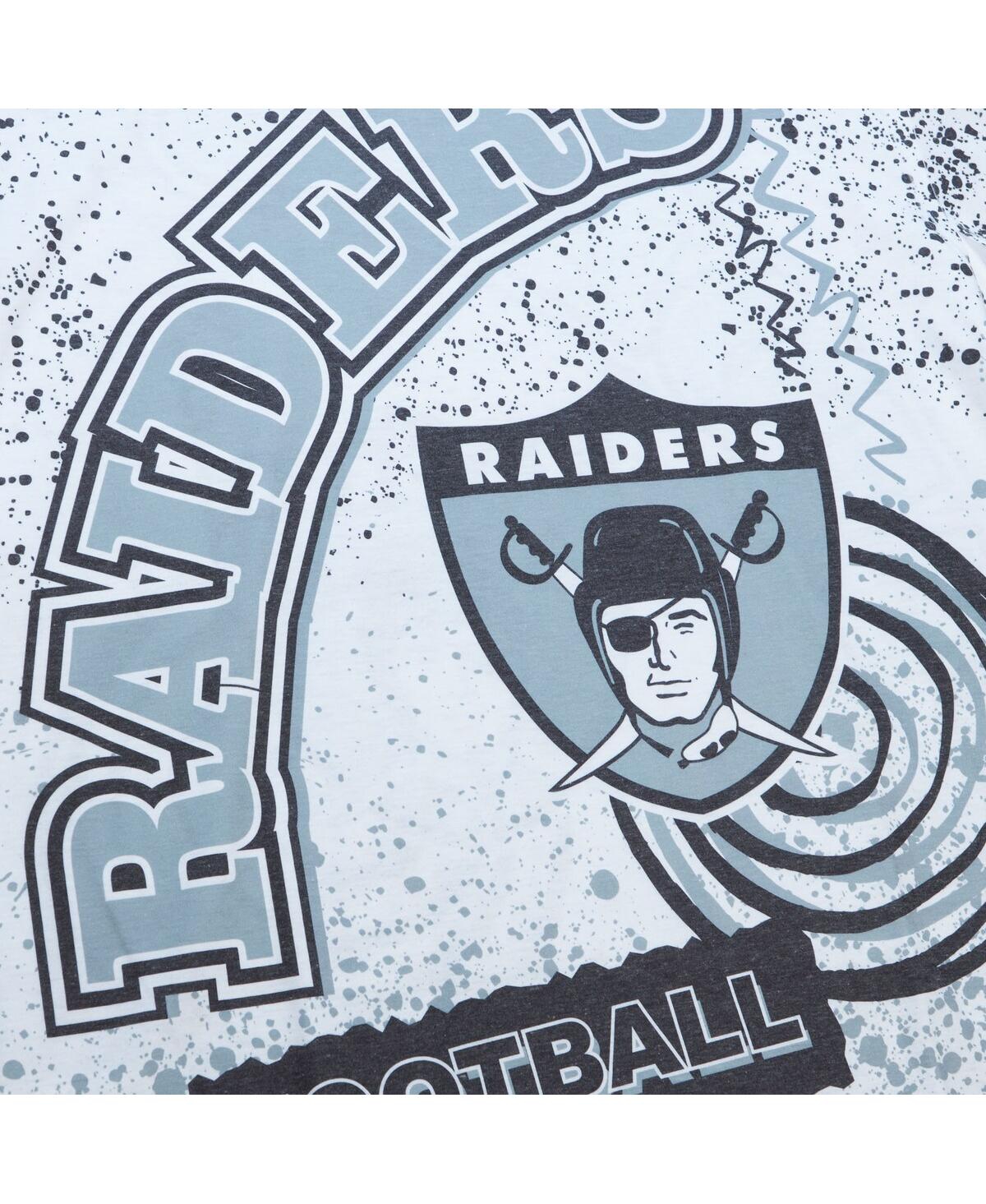 Mitchell & Ness Men's  White Las Vegas Raiders Team Burst Sublimated T-shirt In White