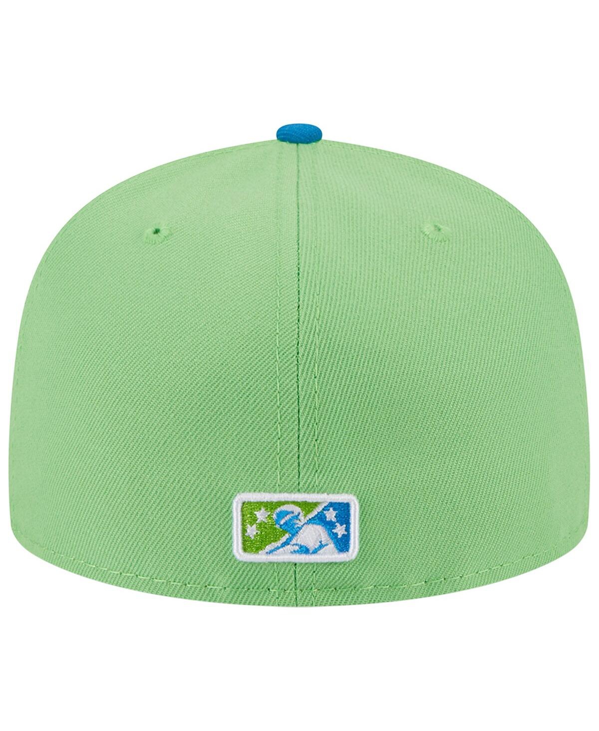 Shop New Era Men's  Green Pensacola Blue Wahoos Theme Nights Pensacola Mullets 59fifty Fitted Hat
