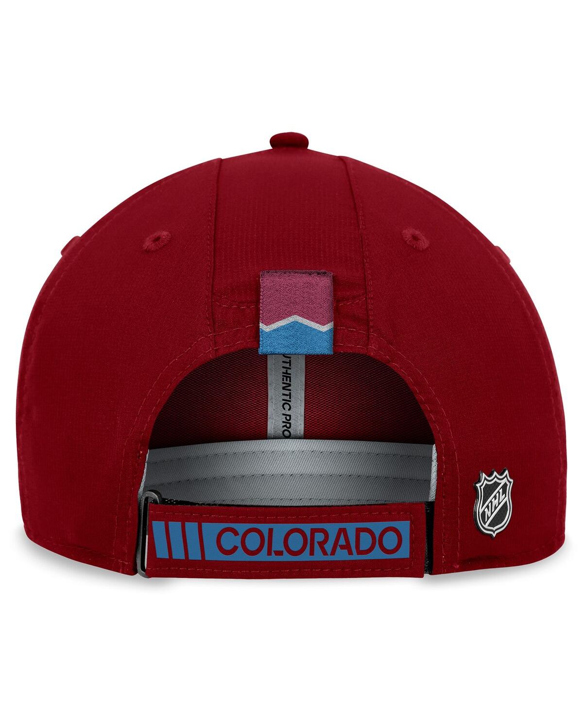 Men's FanaticsColorado Avalanche Authentic Pro Rink Adjustable Hat - Burgundy