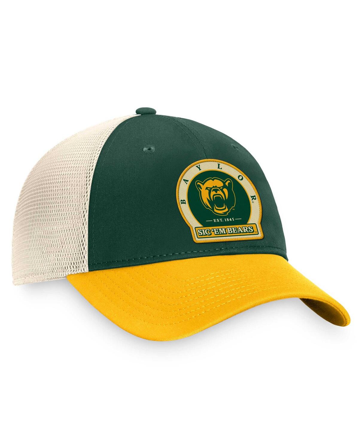 Top Of The World Men's  Green Baylor Bears Refined Trucker Adjustable Hat In Green