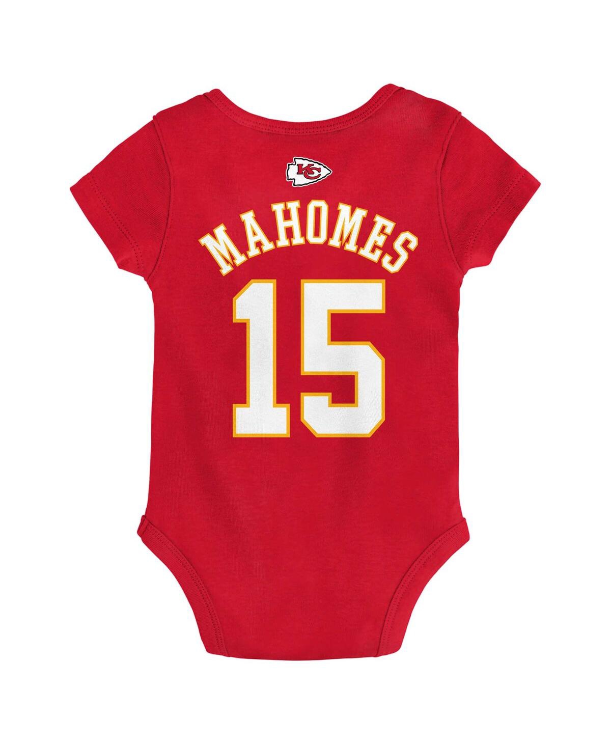 Baby Boys and Girls Patrick MahomesKansas City Chiefs Mainliner Player Name and Number Bodysuit - Red