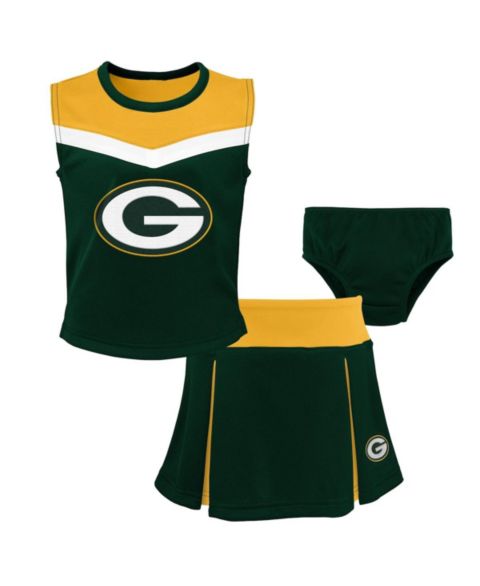 Outerstuff Little Girls Green Green Bay Packers Spirit Cheerleader Two-Piece Set with Bloomers