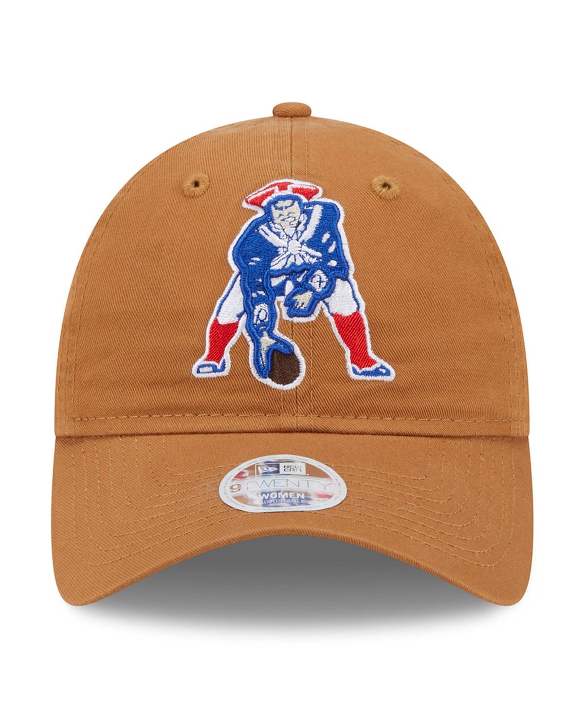 New Era Women's  Brown New England Patriots Throwback Main Core Classic 2.0 9twenty Adjustable Hat In Brown