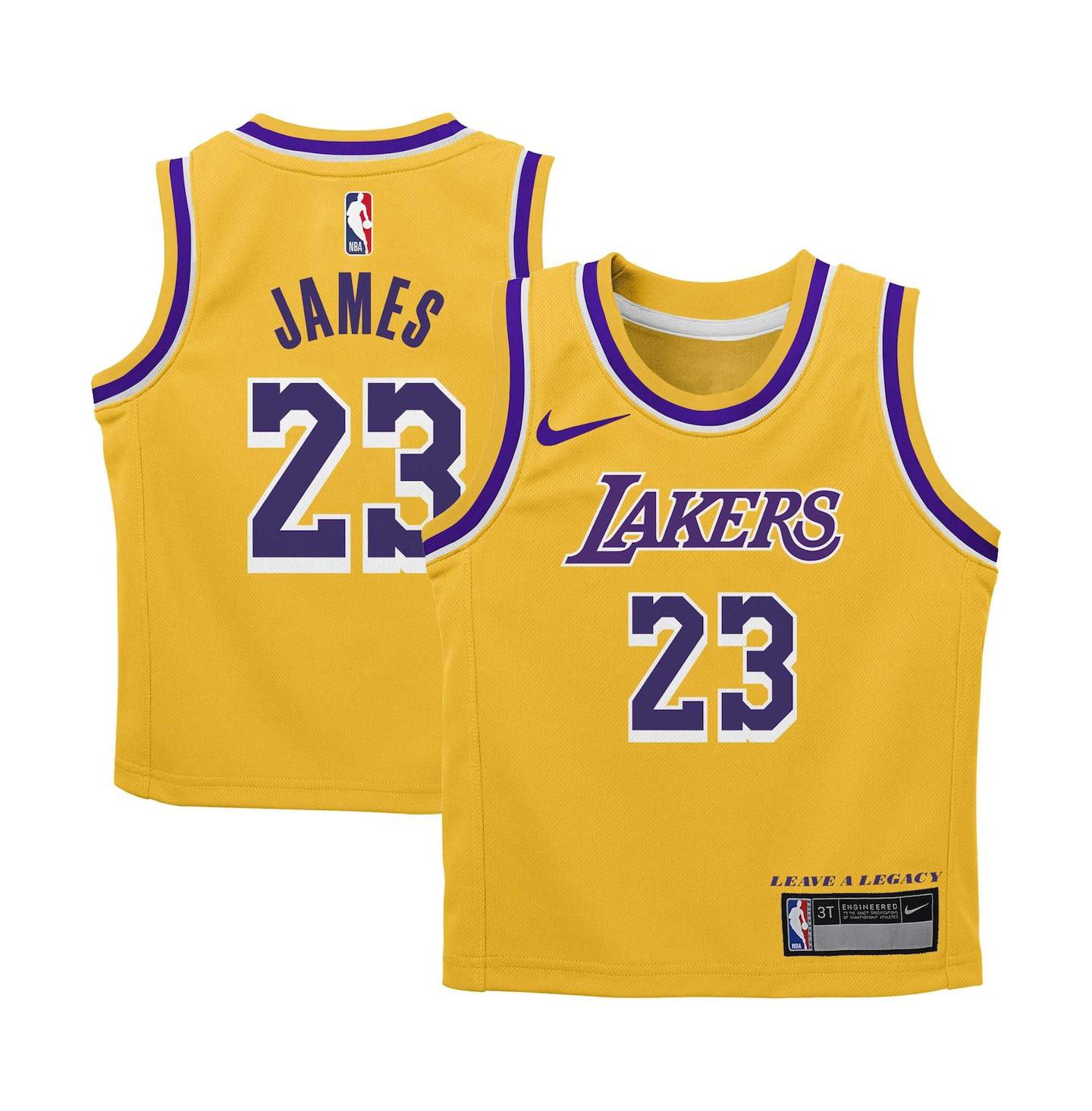 Детское джерси Nike LeBron James Los Angeles Lakers Dri-FIT Swingman Icon Edition, Gold — фото 1