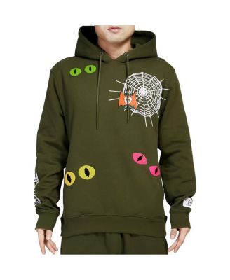 Men's and Women's Olive Looney Tunes Taz Dracula Horror Pullover Hoodie