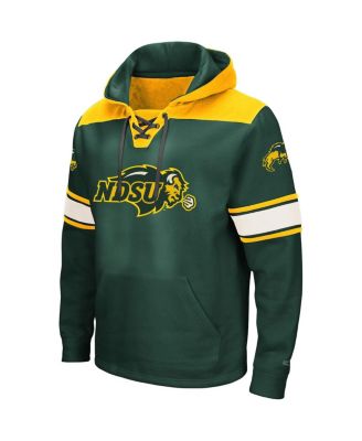 Men's Green NDSU Bison 2.0 Lace-Up Pullover Hoodie