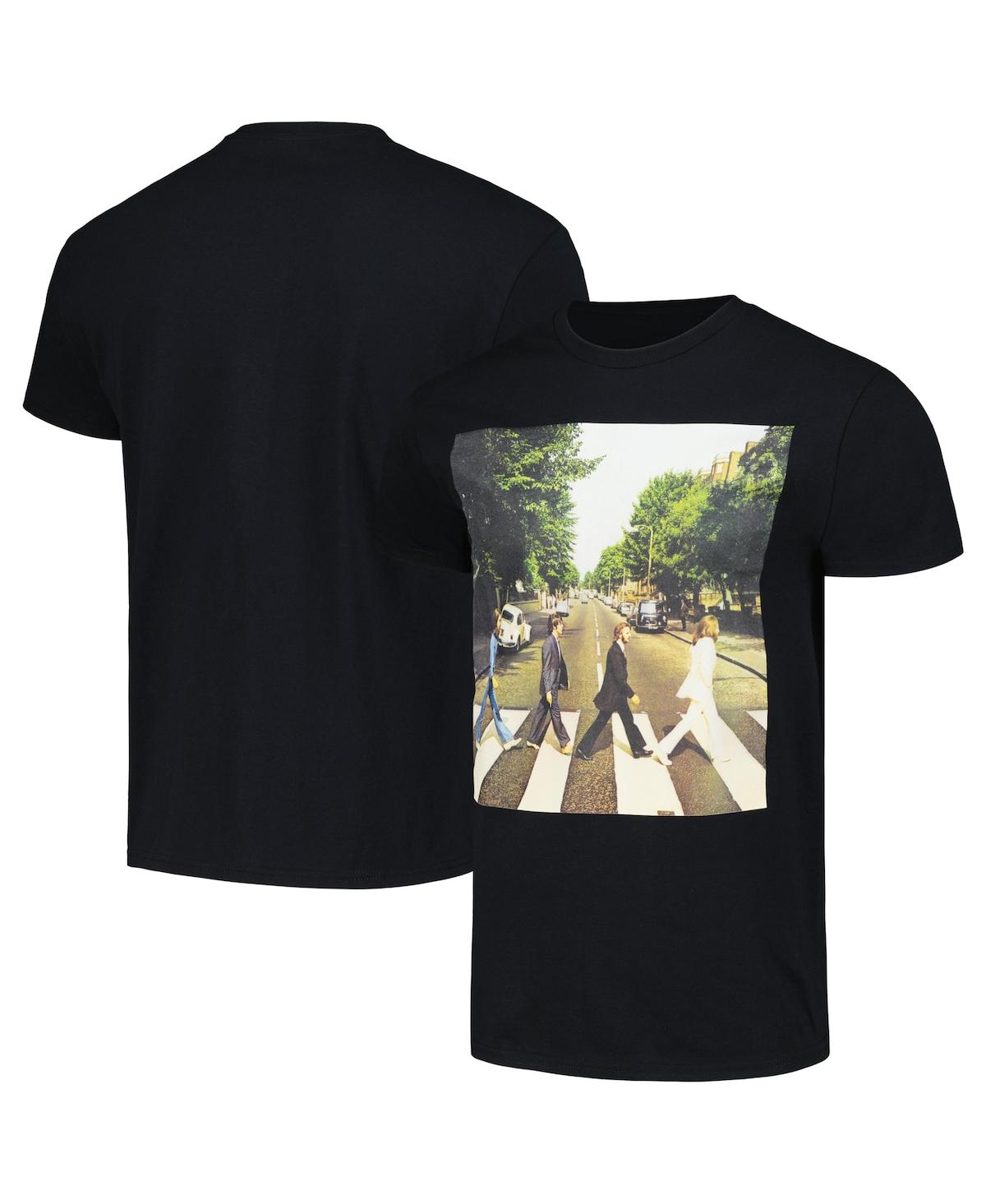 Men's and Women's Black The Beatles Abbey Road T-shirt - Black