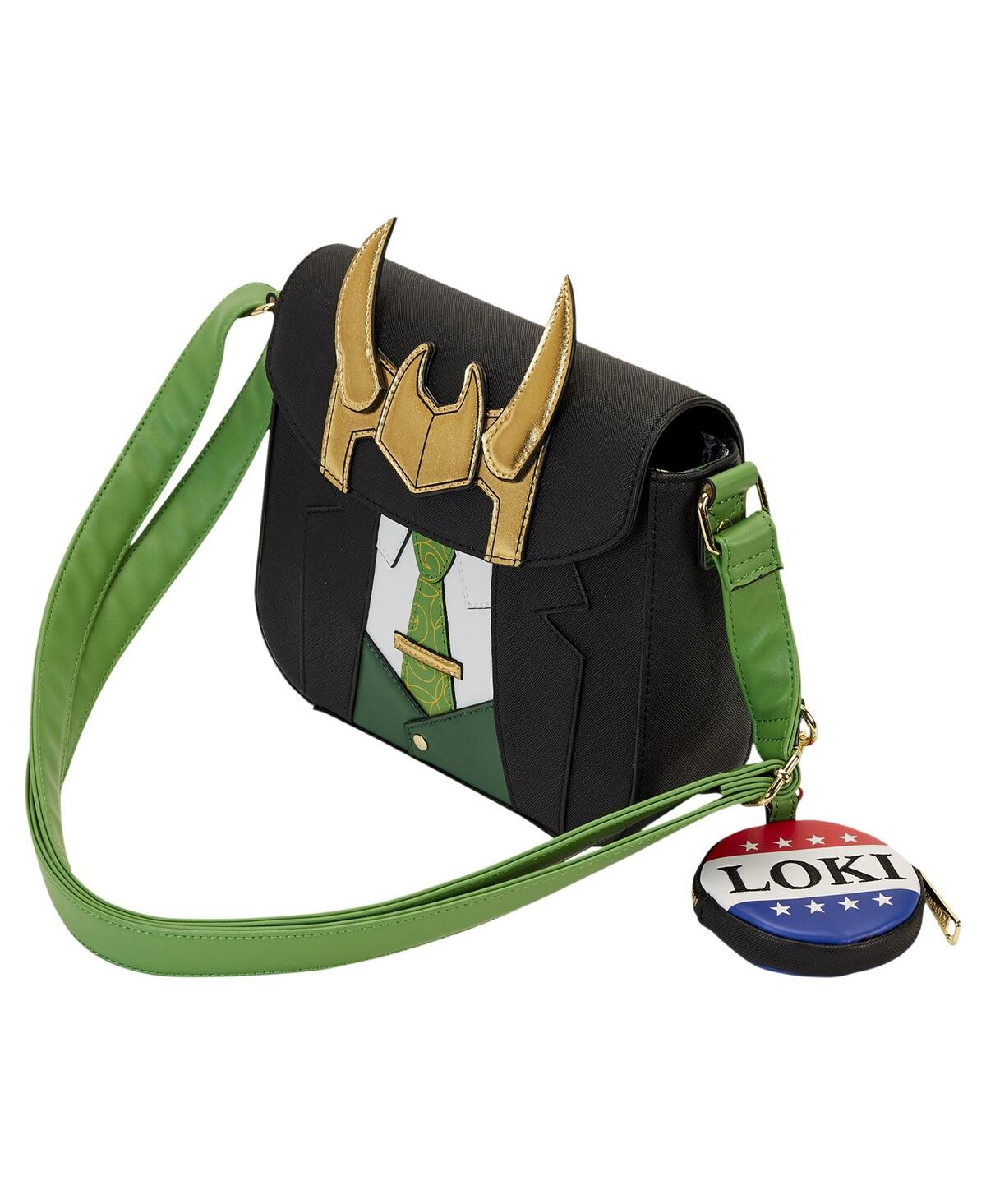 Shop Loungefly Women's  Loki Loki For President Cosplay Crossbody Bag With Coin Holder In Brown
