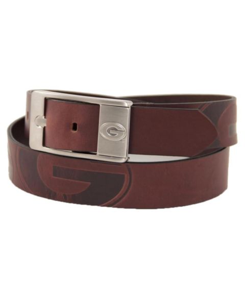 Мужской ремень Eagles Wings Georgia Bulldogs Brandish Leather Belt - Brown