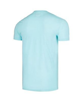 Men's Aqua Distressed Bronco Brass Tacks T-shirt