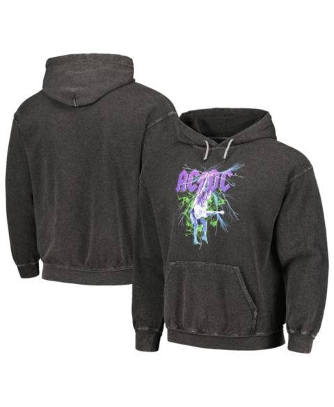 Мужское худи Philcos Black AC/DC Lightning Washed Pullover