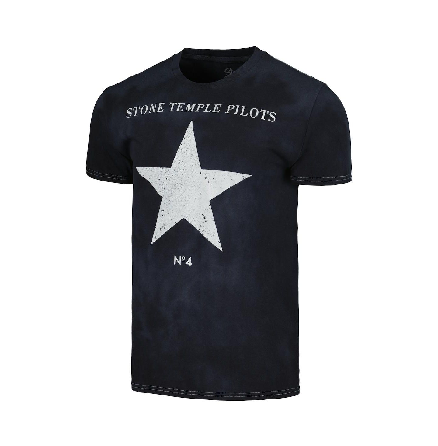 Мужская футболка Global Merch Black Distressed Stone Temple Pilots No. 4 — фото 2