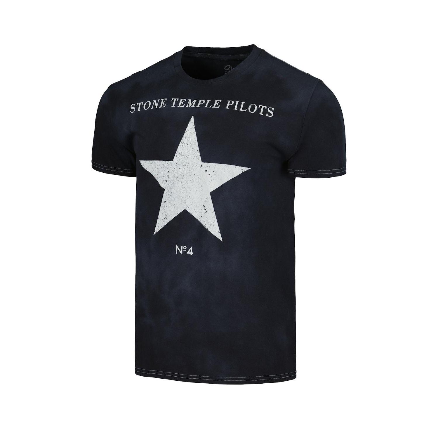 Men's Black Distressed Stone Temple Pilots No. 4 T-shirt