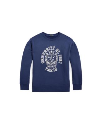 Ralph Lauren Kids logo-print fleece sweatshirt - Blue