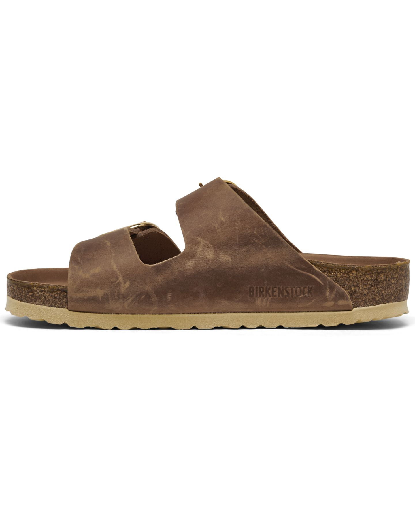 Женские сандалии Birkenstock Arizona Big Buckle Oiled Leather, цвет: Коньячный кожаный — фото 3