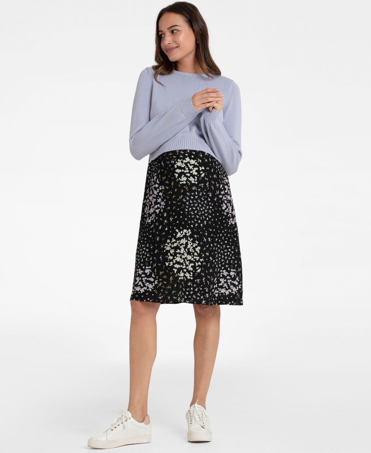 Seraphine Women's Floral Print 2 in 1 Maternity and Nursing Dress